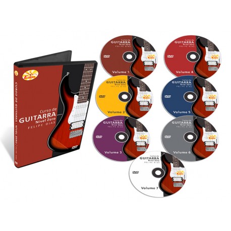 Coleção Curso de Guitarra Nível Zero 7 DVDs