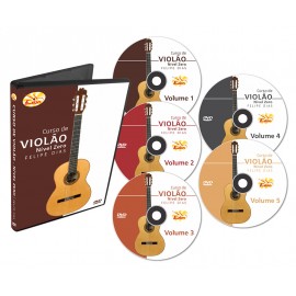 Coleção Curso de Violão Nível Zero 5 DVDs