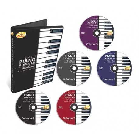 Coleção Piano Nível Zero 5 DVDs