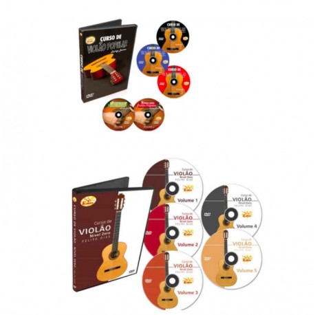 Coleção Curso Completo De Violão Em 10 Dvds