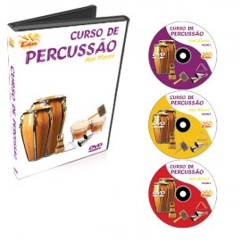 Coleção Curso de Percussão em 3 DVDs